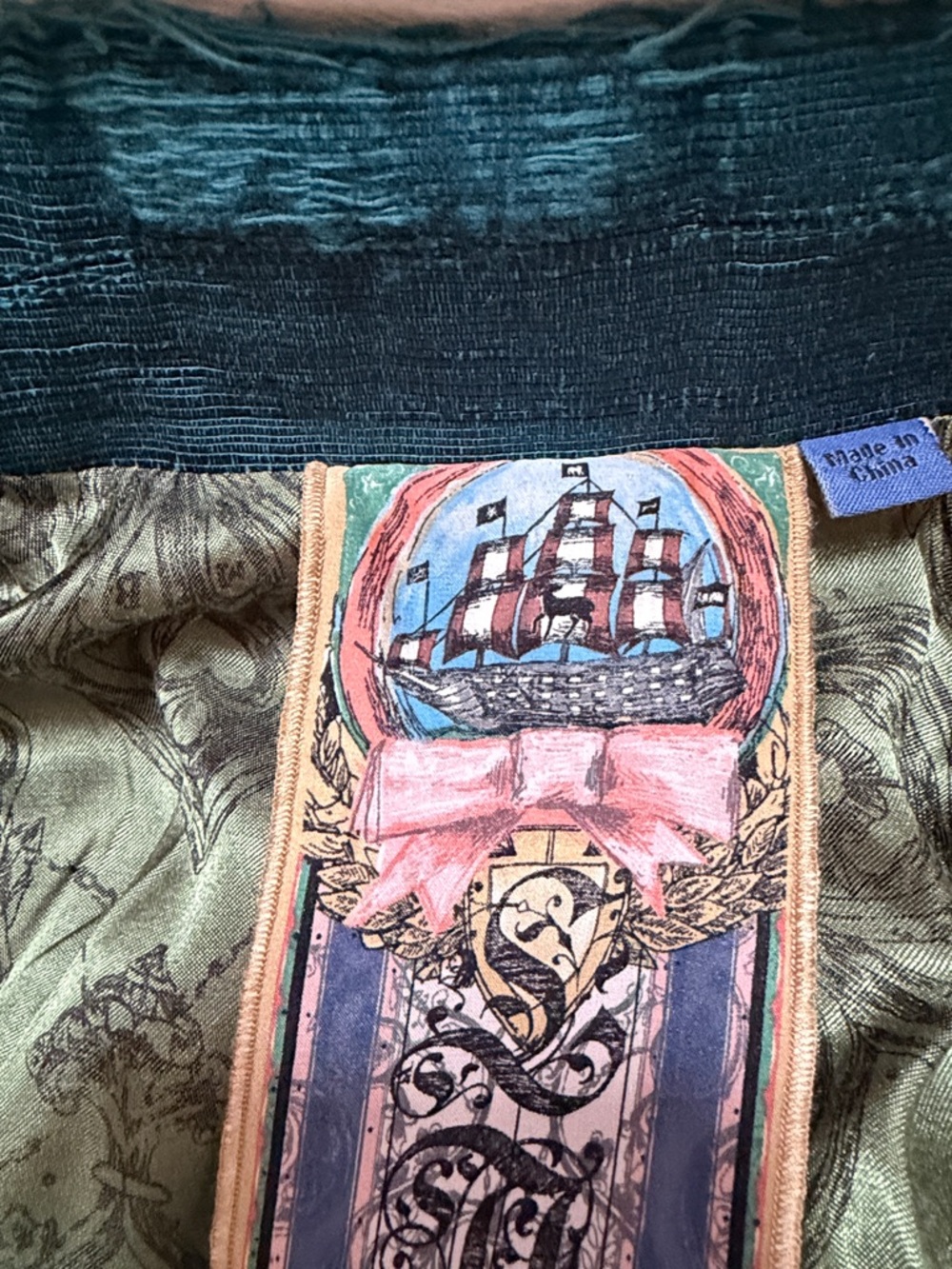 L.A.M.B. Teal Textured Vintage Blazer Jacket - Picture 7 of 11